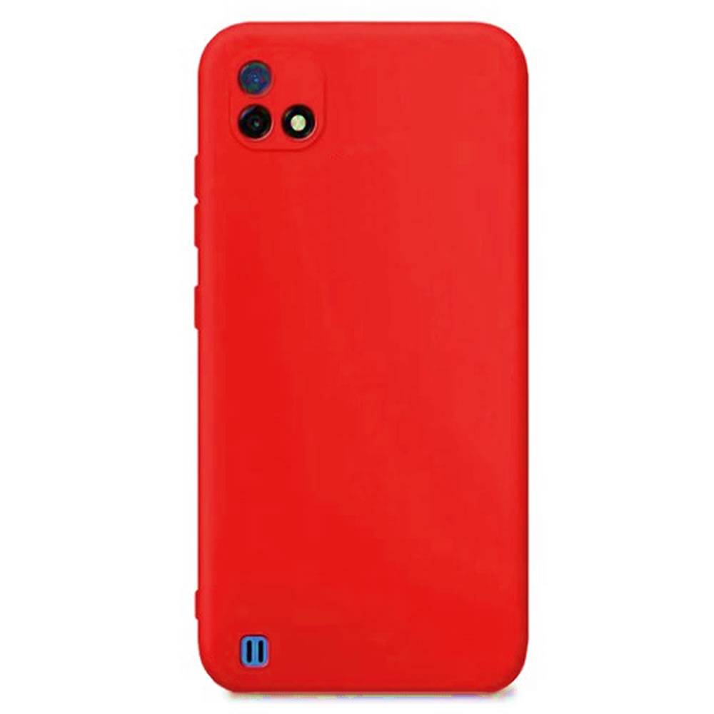 Realme C11 2021 C20 C20A Red With Camera Protector Silicone Case