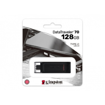Kingston 128GB Black Pendrive Data Traveler 70 3.2 USB-C