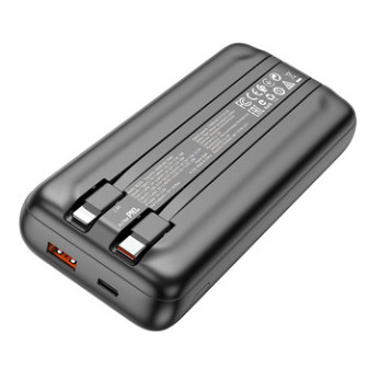 Power Bank Borofone Bj22a Preto 20000mah Dual Port Usb E Tipo-C