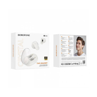 Borofone BW54 White Crystal TWS Bluetooth Earbuds