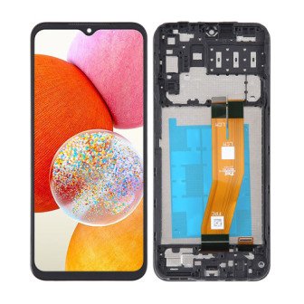 Touch+display com frame samsung galaxy a14 4g/a145p/a145r 6.6" preto