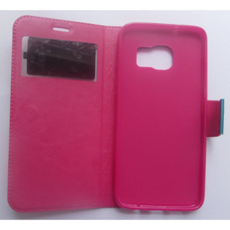 Capa Flip Cover Com Janela Samsung Galaxy S7 Edge G935f Rosa