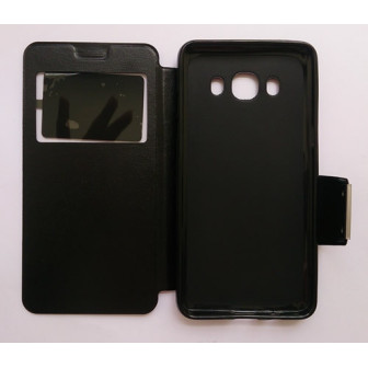 Capa Flip Cover Com Janela E Desenho Samsung Galaxy J5 2016 J510 Preto