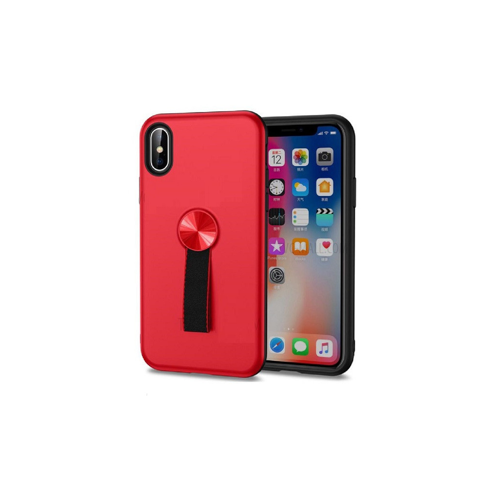 Hybrid PC and TPU Phone Case with Finger Ring Holder for iPhone Xs Max 6.5 inch - Red-TVC-Mall.com (1) Hybrid PC and TPU Phone Case with Finger Ring Holder for iPhone Xs Max 6.5 inch - Red-TVC-Mall.com (1)