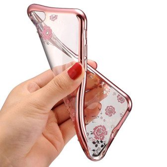 Capa With Flower Design Samsung Galaxy Note 10 Plus Rose Gold
