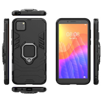 Capa Silicone Anti-Choque Armor Carbon Huawei Y5p Preto Ring Armor Case Capa Silicone Anti-Choque Armor Carbon Huawei Y5p Preto Ring Armor Case