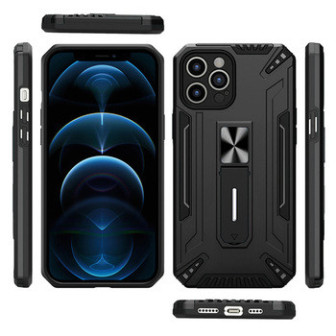 Capa Silicone Anti-Choque Armor Carbon Samsung Galaxy A22 4g A225 Preto Kickstand