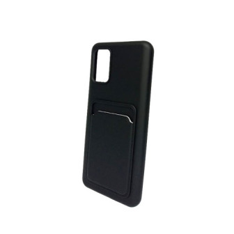 Capa Silicone Gel Samsung Galaxy A02s Preto Bolsa Para Cartão Capa Silicone Gel Samsung Galaxy A02s Preto Bolsa Para Cartão