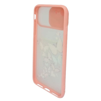 Apple Iphone 7/8 Pink Butterflies Camera Protector Bumper Silicone Gel Case
