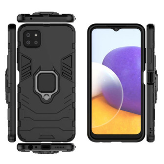 Samsung Galaxy A22 5g Black Anti-shock Armor Carbon Ring Armor Silicone Case
