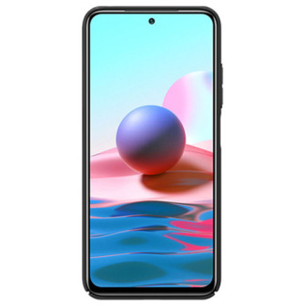 Capa Silicone Dura Xiaomi Redmi Note 10 5g Preto Nillkin Com Protetor De Câmera