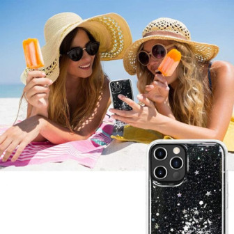 Apple Iphone 13 Mini Transparent Bling Glitter Silicone Case