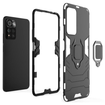 Capa Silicone Dura E Metal Com Anel De Dedo Xiaomi Poco M4 Pro 5g Preto Ring Armor Case Capa Silicone Dura E Metal Com Anel De Dedo Xiaomi Poco M4 Pro 5g Preto Ring Armor Case