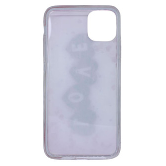Apple Iphone 11 Pro Max Pink LOVE Design Silicone Gel Case
