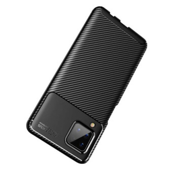 Capa Silicone Gel Carbon Samsung Galaxy A12 Preto Auto Focus Vennus
