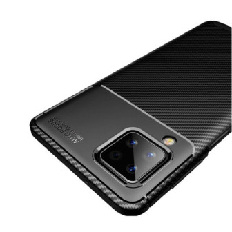 Capa Silicone Gel Carbon Samsung Galaxy A12 Preto Auto Focus Vennus
