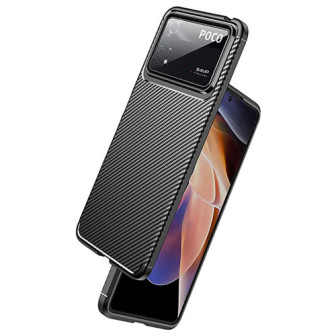 Capa Silicone Gel Carbon Xiaomi Poco X4 Pro 5g Preto Auto Focus Vennus Capa Silicone Gel Carbon Xiaomi Poco X4 Pro 5g Preto Auto Focus Vennus