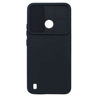 Capa Silicone Gel Realme C21 Preto Com Protetor De Câmera E Janela Deslizante Capa Silicone Gel Realme C21 Preto Com Protetor De Câmera E Janela Deslizante