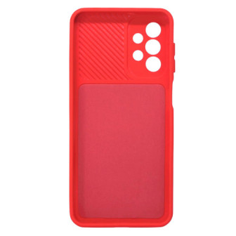 Capa Silicone Gel Samsung Galaxy A23 4g/5g Vermelho Com Protetor De Câmera E Janela Deslizante