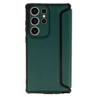 Capa Flip Cover Samsung Galaxy S23 Ultra Verde Razor Carbon Com Protetor De Câmera Capa Flip Cover Samsung Galaxy S23 Ultra Verde Razor Carbon Com Protetor De Câmera