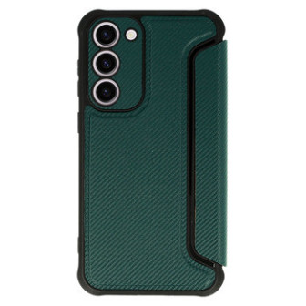 Samsung Galaxy A14 5G Green Razor Carbon Flip Cover Case With Camera Protector