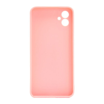 Samsung Galaxy A04e Pink Silicone Gel Case With 3D Camera Protector