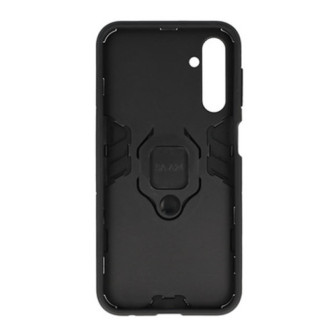 Samsung Galaxy A24 4G/A25 5G Black Ring Armor Armor Carbon Anti-Shock Silicone Case