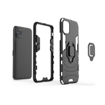Samsung Galaxy A24 4G/A25 5G Black Ring Armor Armor Carbon Anti-Shock Silicone Case