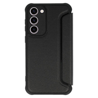 Samsung Galaxy A24 4G/A25 5G Black Razor Carbon Flip Cover Case With Camera Protector