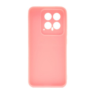 Xiaomi 14 Light Pink With 3D Camera Protector Silicone Gel Case