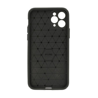 Apple Iphone 11 Black Finger Ring TPU Silicone Case With Camera Protector And Sliding Window