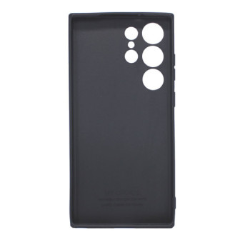 Capa Silicone Gel Samsung Galaxy S25 Ultra Preto Com Protetor De Câmera 3d