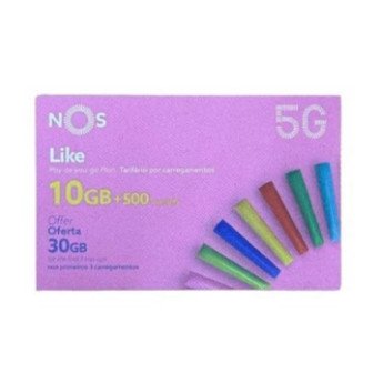 Cartão sim nos like 75gb+25gb de internet e 500min/sms/mes