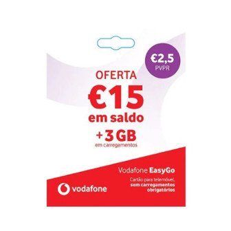 Vodafone EasyGo SIM Card 2.5€ And 1GB Internet Valid For 7 Days