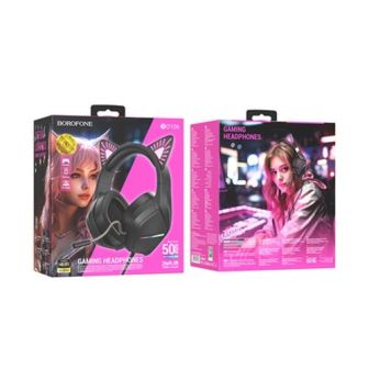 Borofone BO106 Black 3.5mm 2m Cat Ear Gaming Headset