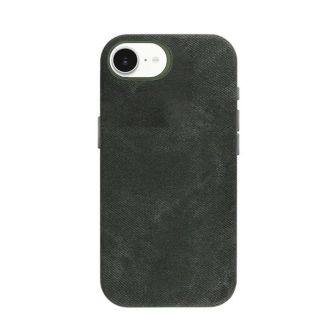 Capa Silicone Dura Apple Iphone 16e Verde Escuro Couro Com MagSafe