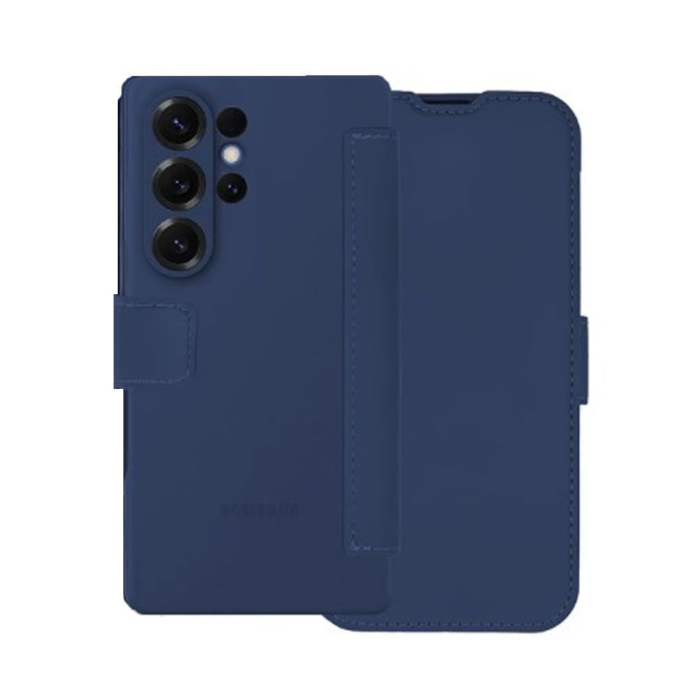 Samsung Galaxy S25 Ultra Blue Soft Flip Cover With Camera Protector