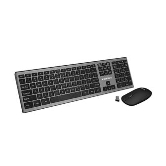 Teclado CLIPtec RZK350 SlimLine Air Preto Wireless Com Rato 1200DPI