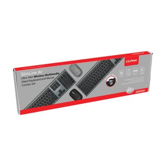 CLIPtec RZK350 SlimLine Air Black Wireless Keyboard With 1200DPI Mouse