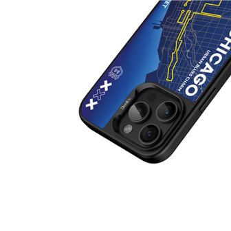 Capa Silicone TPU Apple iPhone 16 Pro Max Azul Chicago City