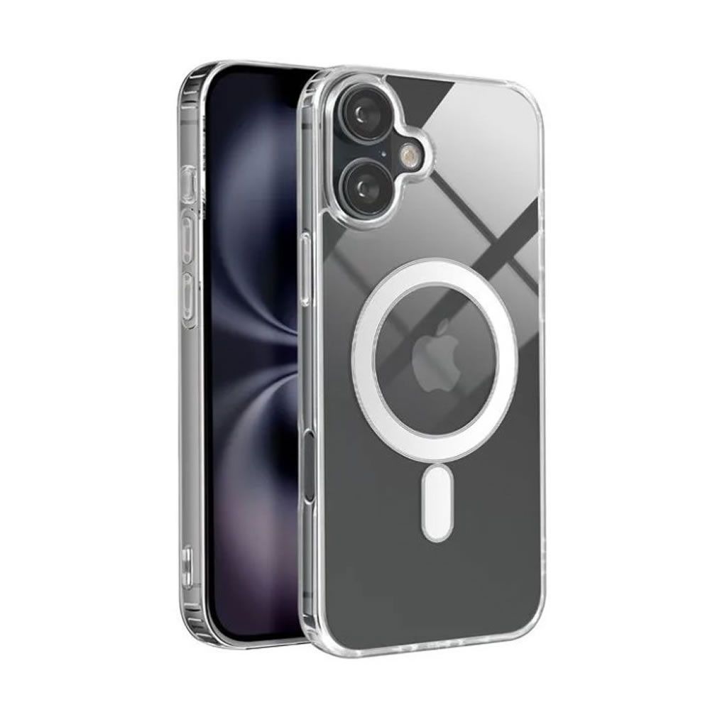 Capa Silicone Dura Apple Iphone 17 Transparente Magsafe