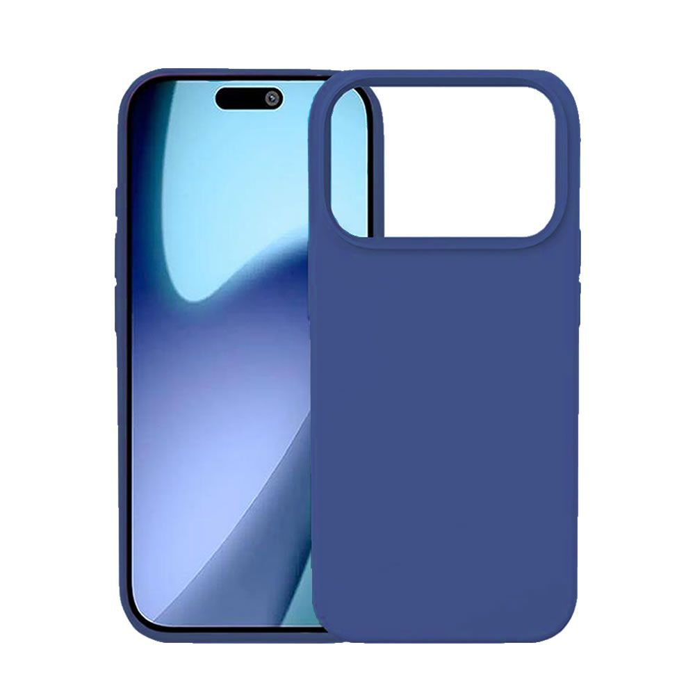 Capa Silicone Apple Iphone 17 Pro Max Azul Escuro