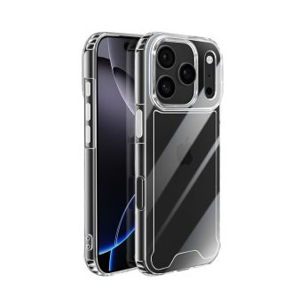 Capa Silicone Dura Anti-Choque Apple Iphone 17 Pro Max Transparente