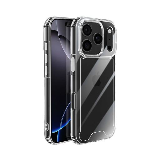 Capa Silicone Dura Anti-Choque Apple Iphone 17 Pro Max Transparente