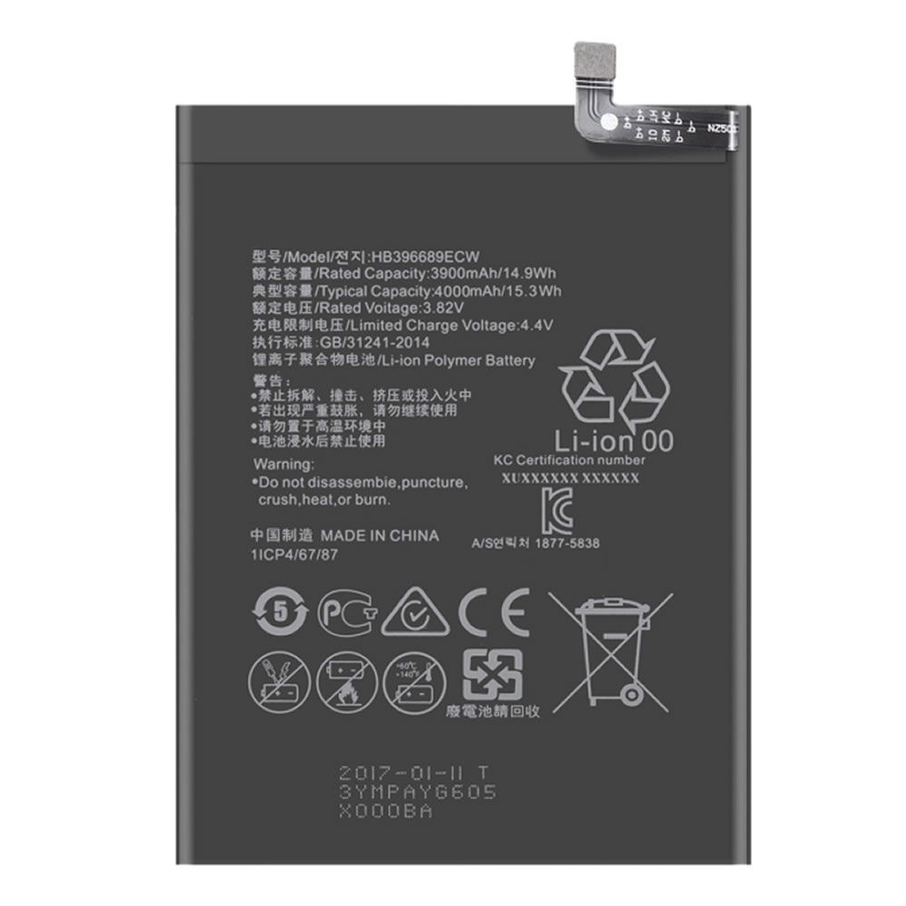 Bateria Huawei Ascend Mha-L09/Y7 2019/Y9 2018/Mate 9/Mate 9 Pro/Y7/Enjoy 7 Plus/Hb396689ecw/Hb406689ecw 3900mah 3.82v 14.9wh