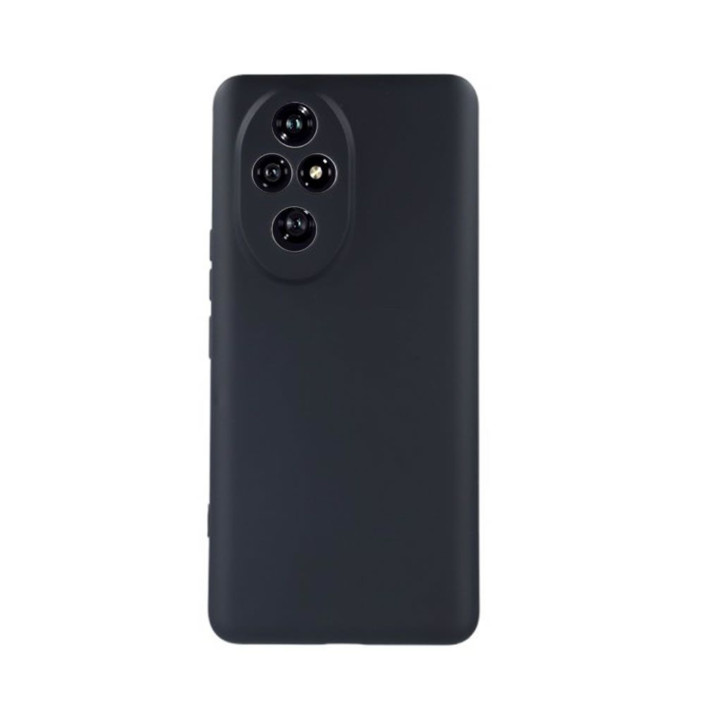 Huawei Honor 200 Black Silicone Case With Camera Protector