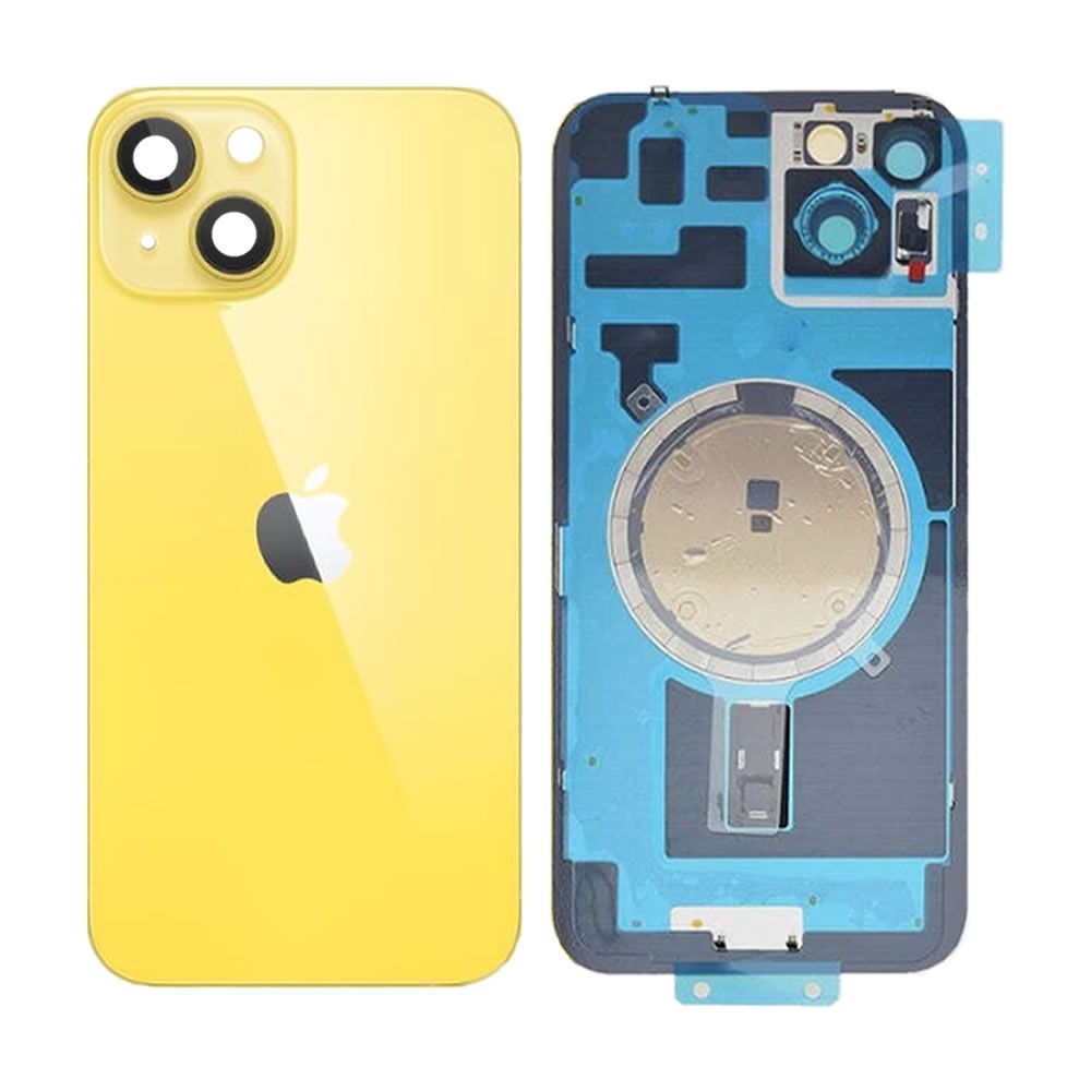 Apple Iphone 14 Yellow Back Cover With Camera Lens Apple Iphone 14 Yellow Back Cover With Camera Lens