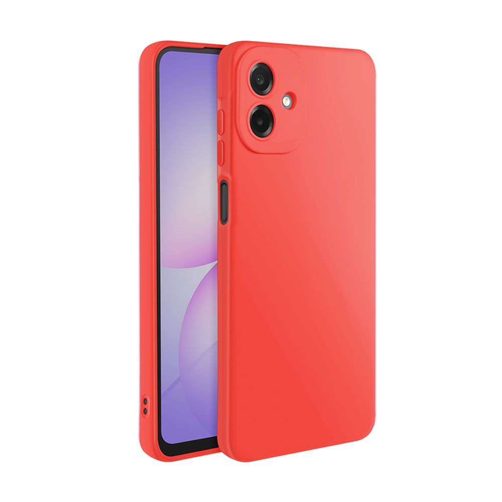 Capa Silicone Gel Samsung Galaxy A07 Vermelho Com Protetor De Câmera