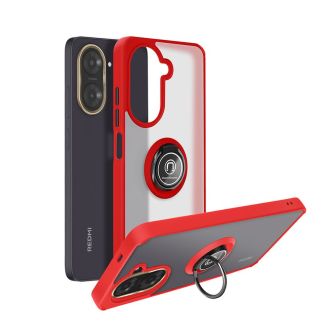 Capa Silicone TPU Com Anel De Dedo Magnético Xiaomi Redmi A5 Vermelho
