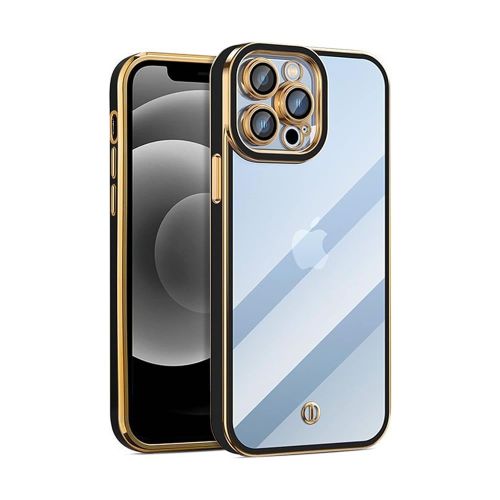 Capa Silicone Gel Bumper Apple Iphone 15 Pro Preto Com Protetor De Câmera